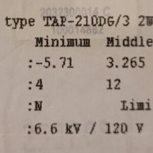DEIF Watt transducer 4-12-20 mA to -5.71, 3.625, 12.24 MW 1200A/5A, 120v
